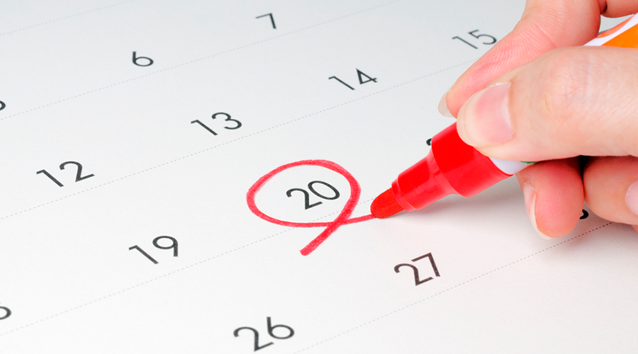 Fija una fecha para empezar